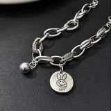 100% Solid 925 Sterling Silver Hiphop Thick Round