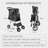 Pet Stroller Carrier For Dogs Detachable Baby Stroller