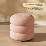 Living room Lamb wool low stool home shoe