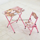 Kindergarten pupils children foldable learning tables and chairs