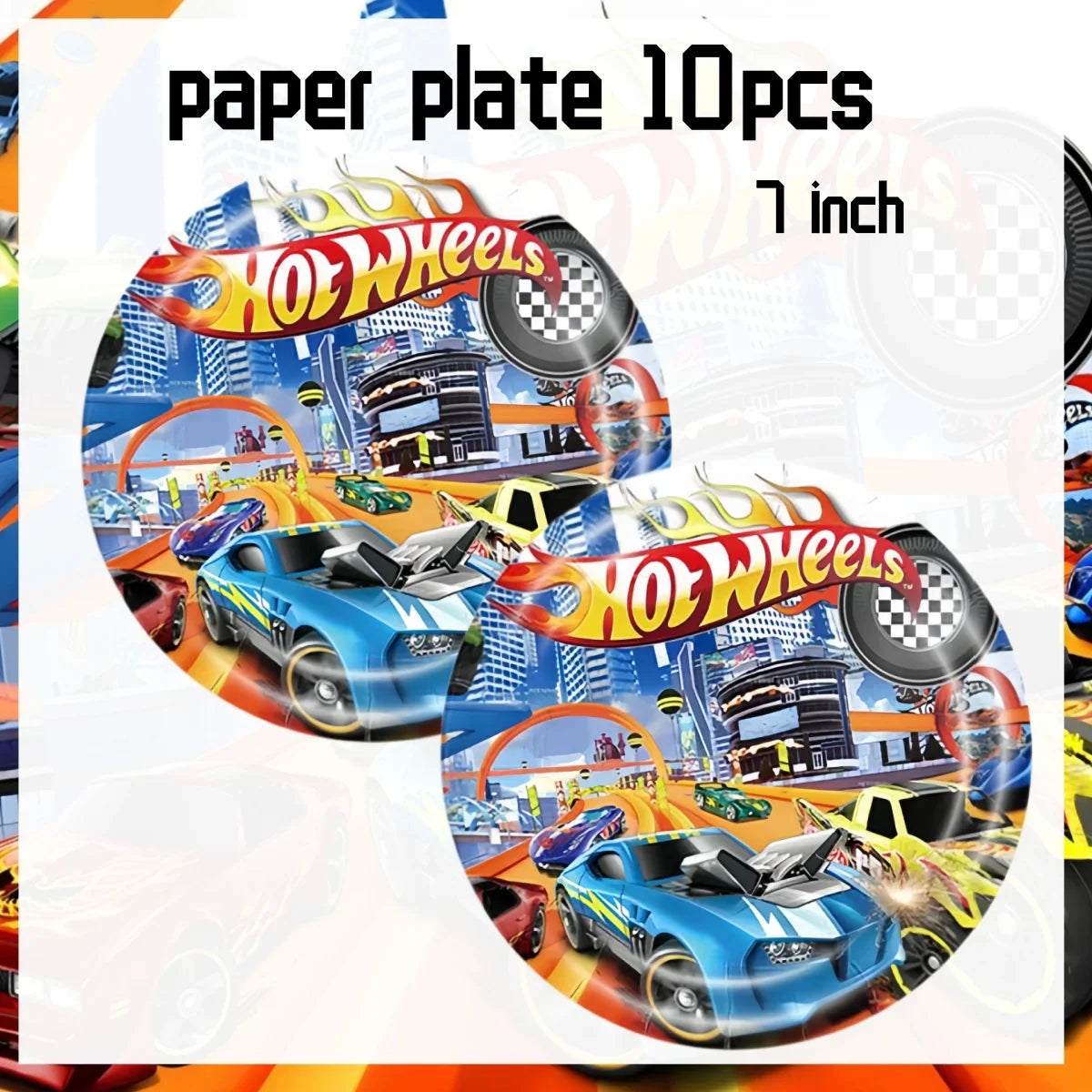 Hot Wheels Birthday Decoration Racing Car Disposable Tableware