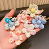 10Pcs Baby Cute Flower Hair Ring Rope Elastic