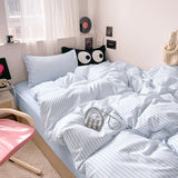 Nordic Sling Bed 150 Bedding Sets Stripes Duvet