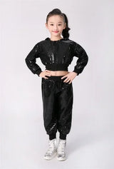 Children Sequin Hip-hop Jazz Dance Costume Girls Student