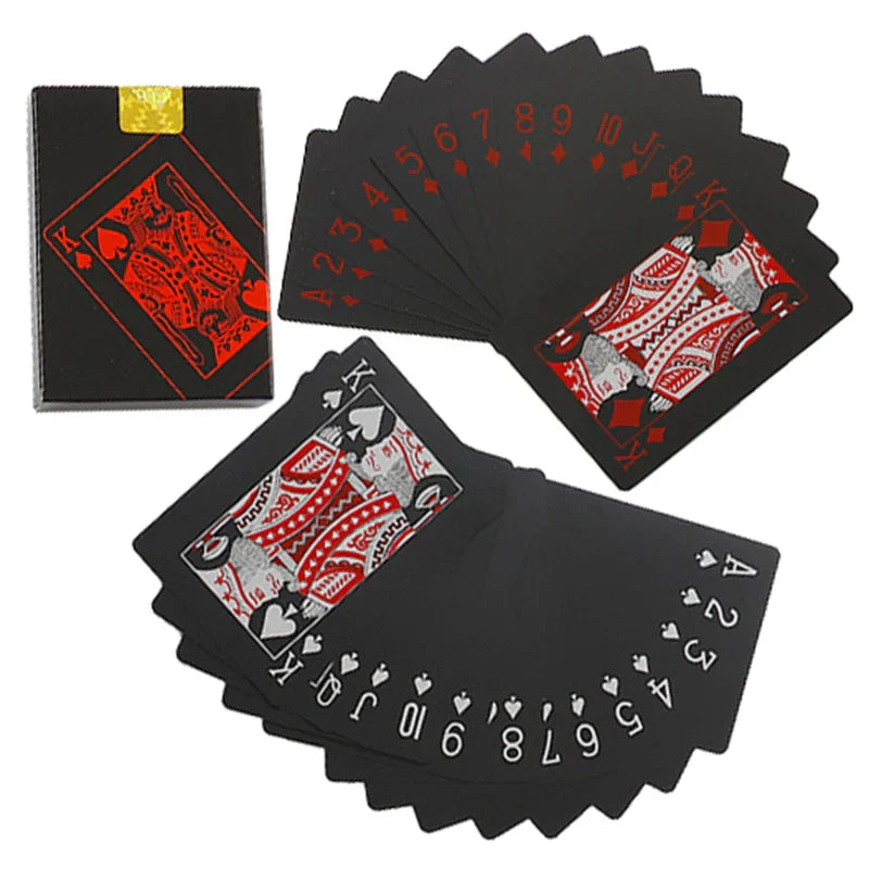 Black Gold Playing Card Poker Game Deck blue