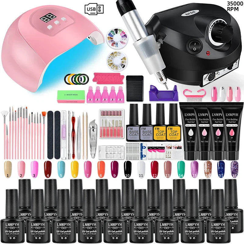 Acrylic Nail Kit Poly Nail Gel Kit With