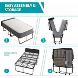 BALUS Folding Bed with Mattress for Adults,