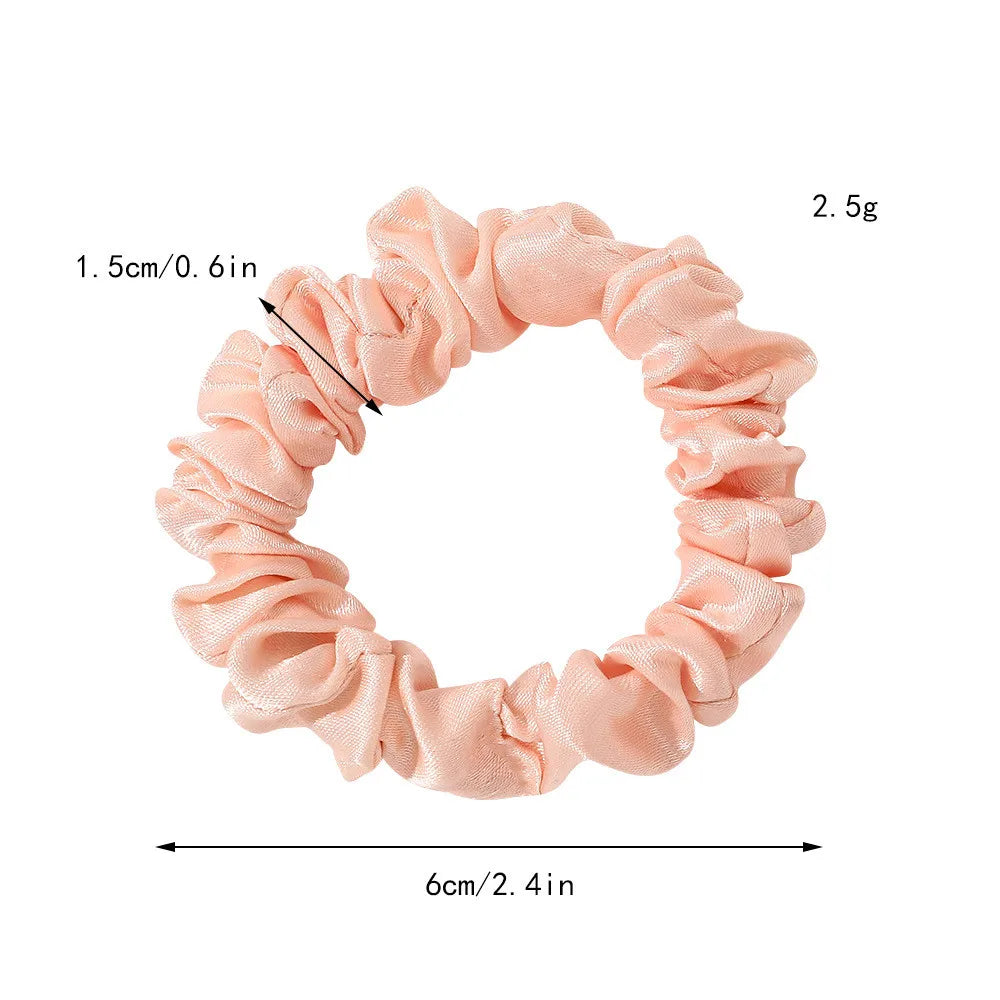 8 Pcs Satin Elastic Hair Bands, Comfortable Silk