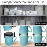 6Pcs Coffee Mug Organizer Storage Stacker Kitchen Cabinet