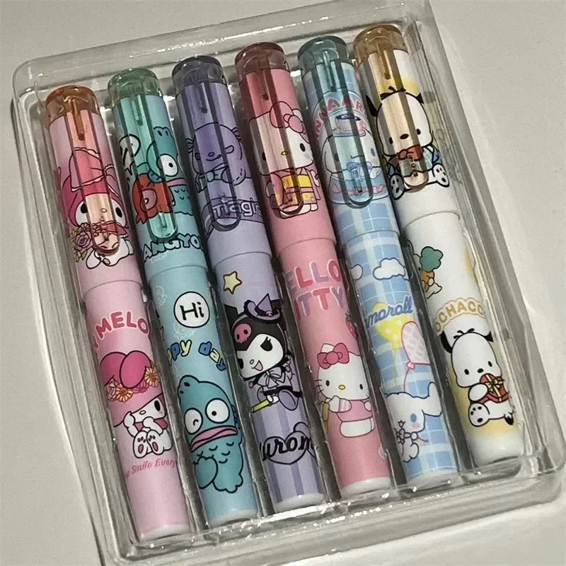Sanrio 6/12pcs Highlighter New Lolita Series Hello Kitty