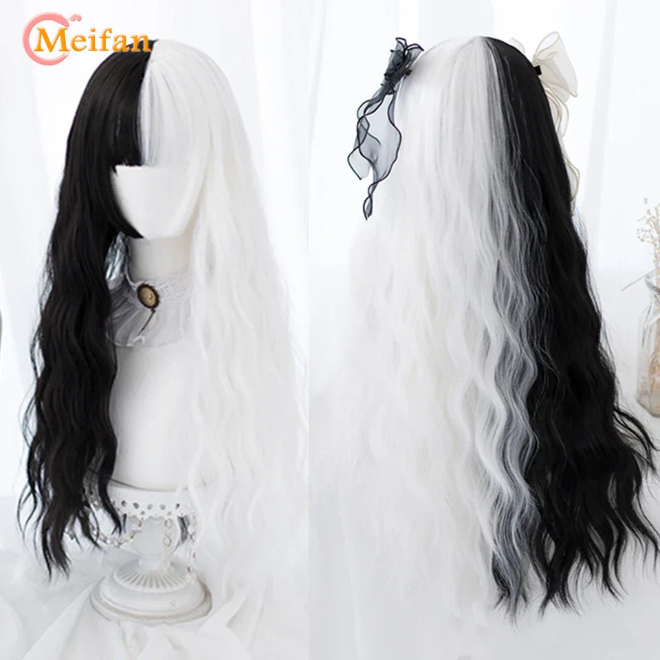 MEIFAN Long Lolita Ombre Harajuku Wig With Bang