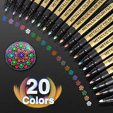 10/20 Color Metallic Paint Marker Pen Permanent Writing
