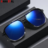 Men's Polarized Sunglasses UV400 TR Metal Colorful Square