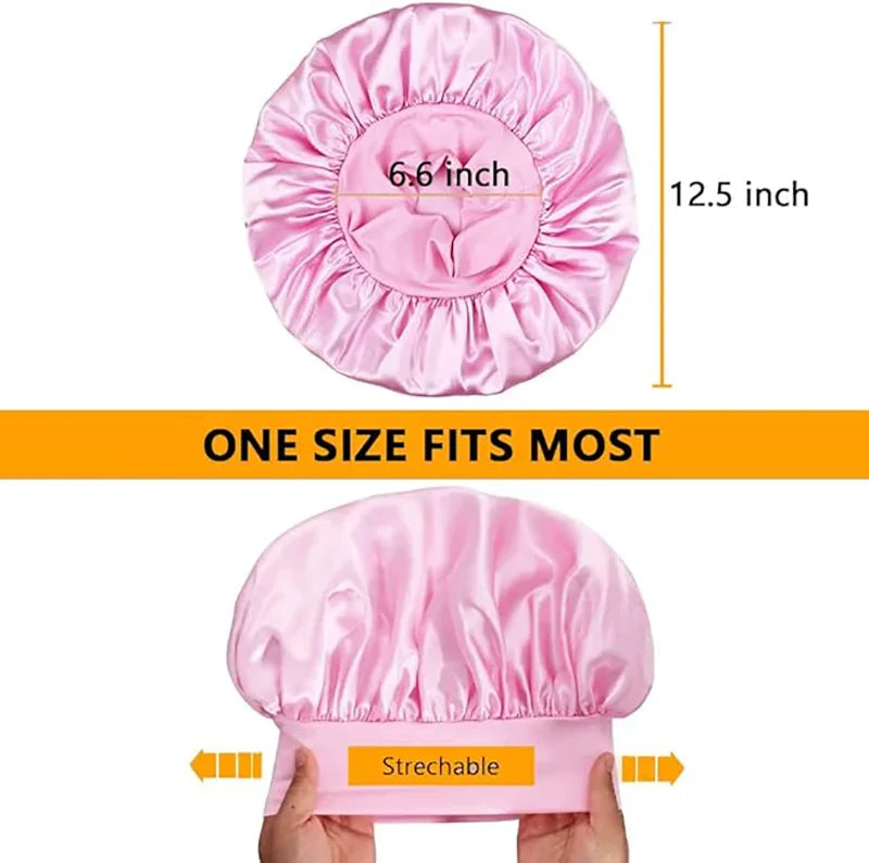 2PCS Mommy and Me set Elastic Band Satin