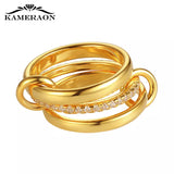 Kameraon Fashion Multilayer Stack AAA Zircon Rings for