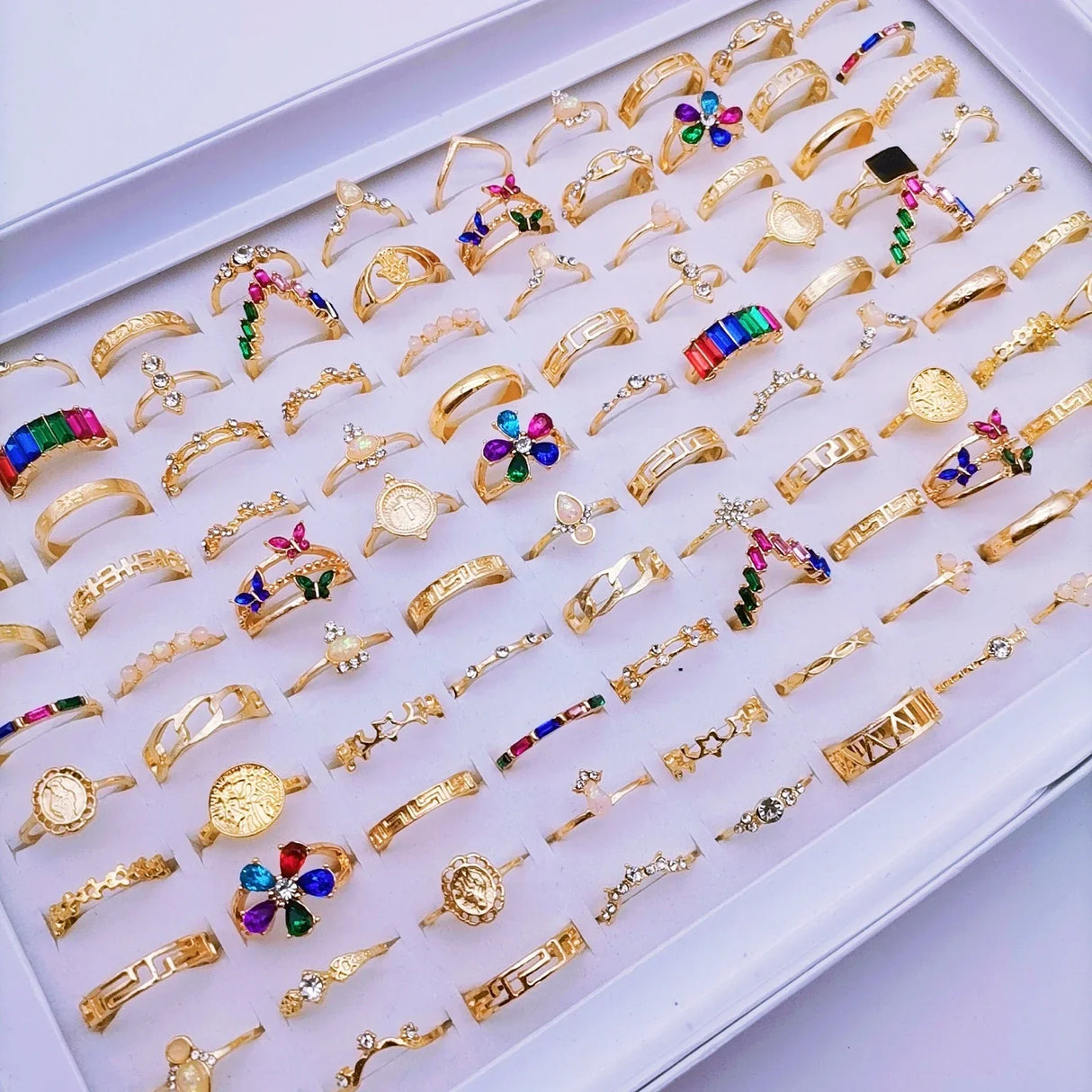 30PcsLot Vintage Rings for Women Gem Snake Spider