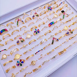 30PcsLot Vintage Rings for Women Gem Snake Spider
