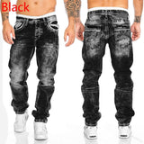 Straight Jeans Man Vintage Wash Denim pants Spring