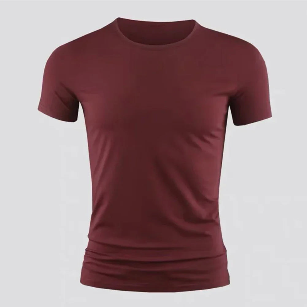 Men's Basic T-shirt Solid Color Short Sleeve Tee