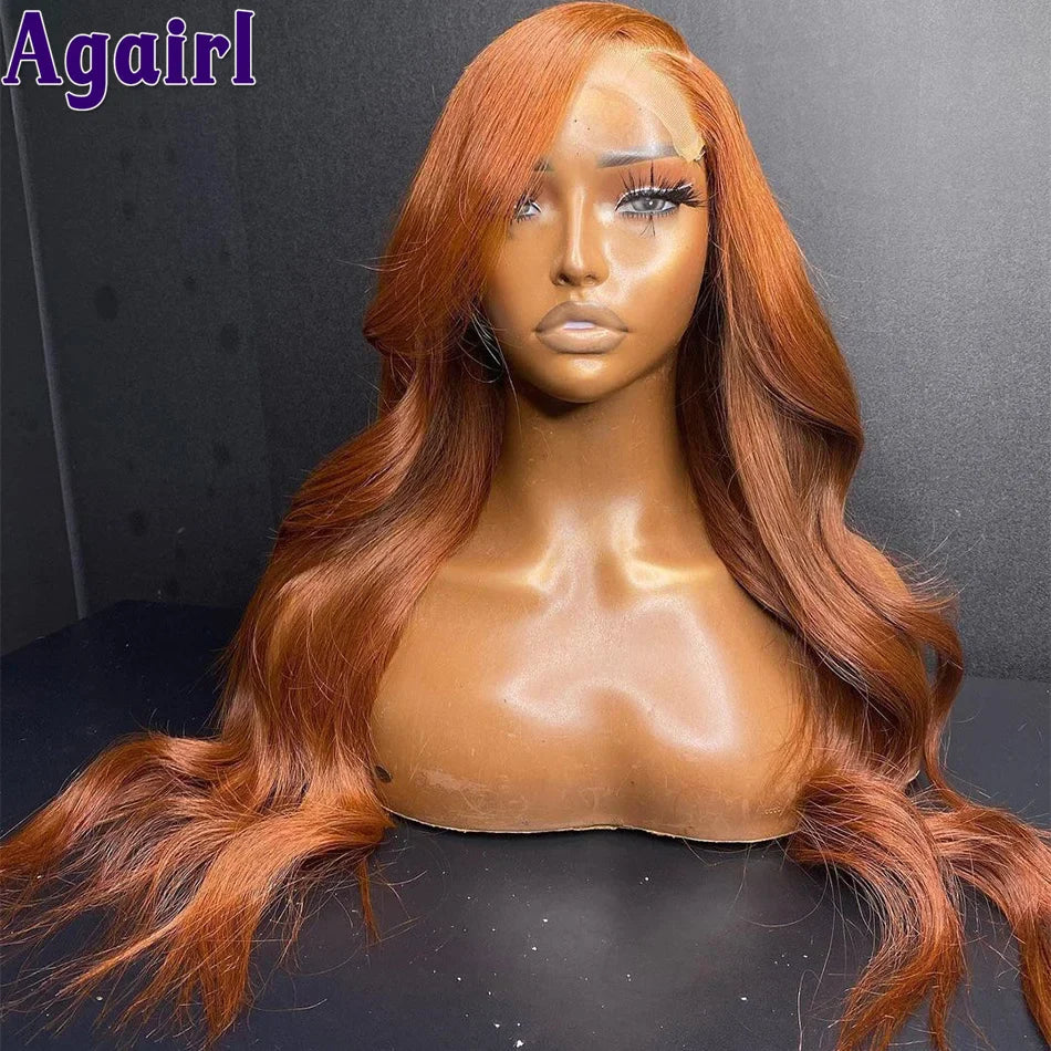 28 30 Inch Copper Brown 13X6 Lace Front