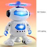 Kids Music Robot Toys Rotating Dance With LED