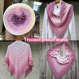 300g Cake Gradient Color Crocheted Shawl Blanket DIY