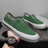Men Canvas Shoes Fashion Solid Color Men Vulcanized