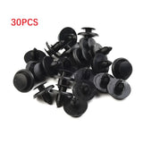 30pcs Diameter 7mm Black Plastic Auto Fasteners Rivets