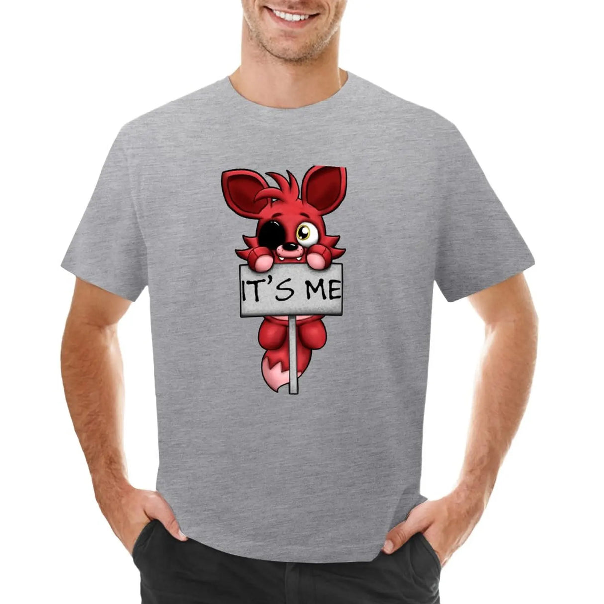 Men Cotton brand Tshirt FNAF Plush Foxy T-Shirt