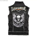 Men's Jackets New Mens Punk Motorcycle Casual Denim