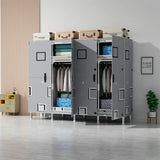 LEEGOHOME Wardrobes Closet Cloth Bedroom Furniture 85/125/166/207x45x170cm 26mmSteel