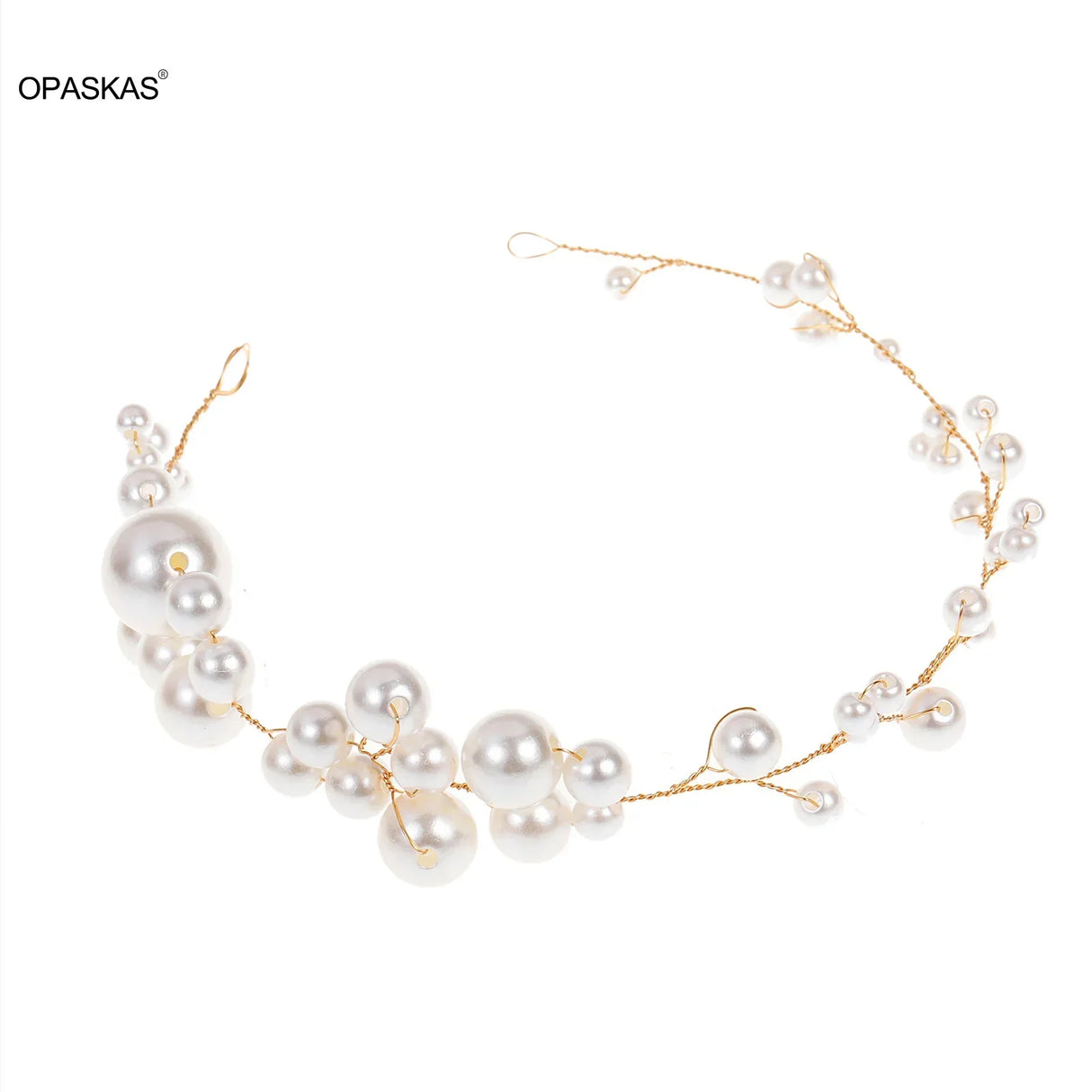 Bridal Sweet Headband Headpieces Banquet Pearls Headdress Simple