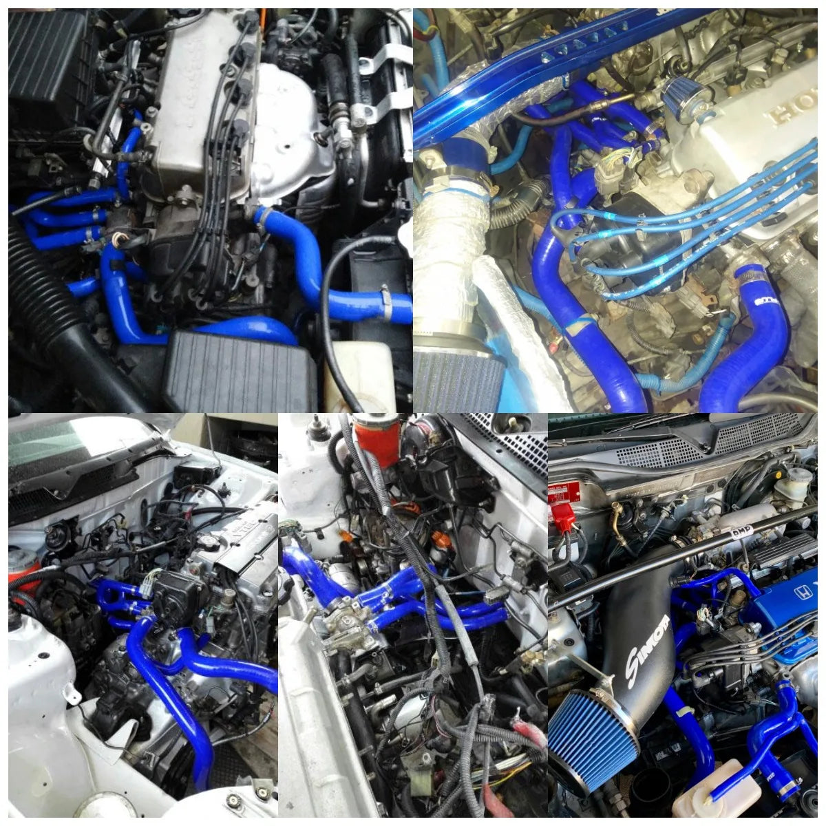 9pcs Auto Silicone Radiator Hose Kit for Honda