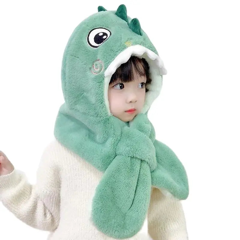 Doitbest Cartoon Dinosaur Children Winter Hats Beanies Set