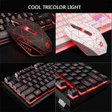 4Pcs/Set K59 Mechanical Wired USB Keyboard Illuminated Gaming