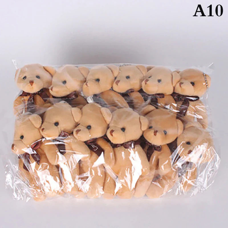 10/12Pcs/Lot Soft Stuffed Bear Plush Toys Mini Teddy