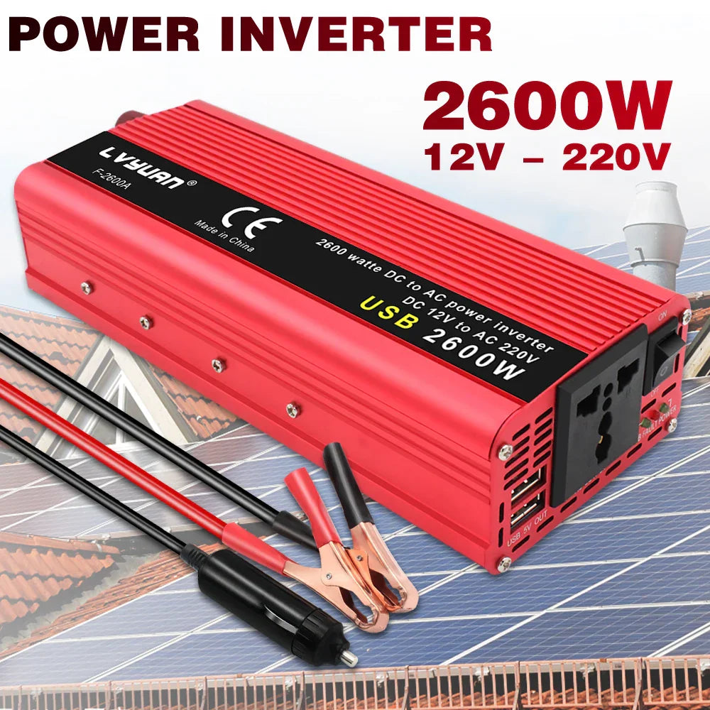 2600W Inverter 12V to 220V 230V voltage converter