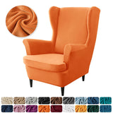 Velvet Wingback Chair Covers Stretch Wing Armchair Cover