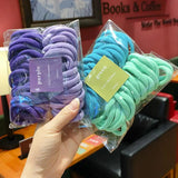 10Pcs Elastic Rubber Band Seamless Gradient Hair Rope