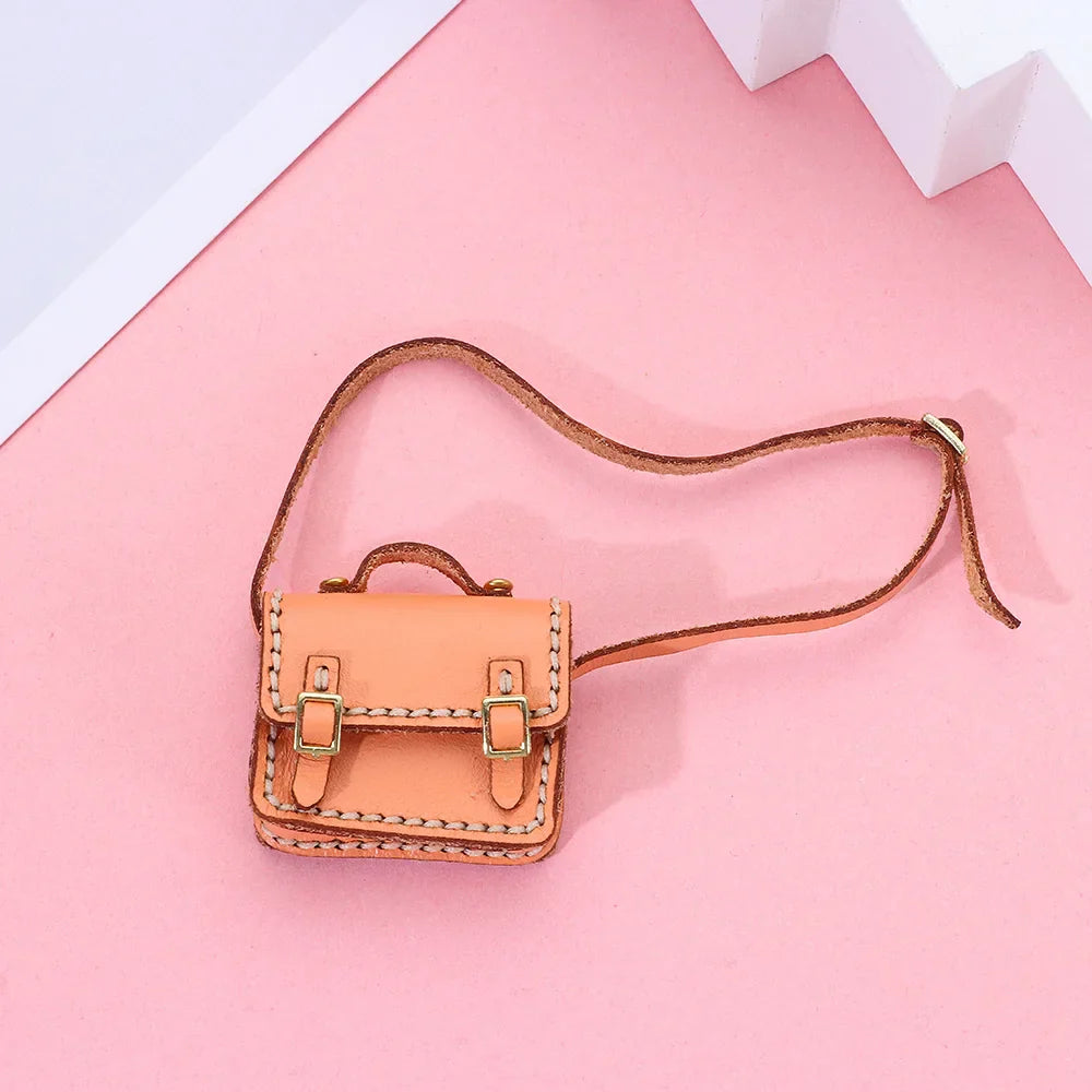New 1/6 1/8 1/12 Dolls Backpack PU Leather