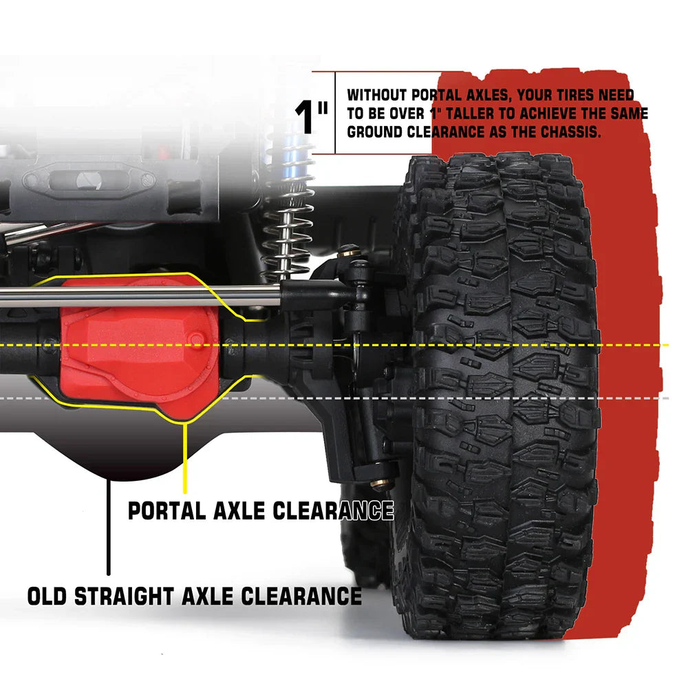 AUSTARHOBBY Metal Front Rear Portal Axles RC Traxxas