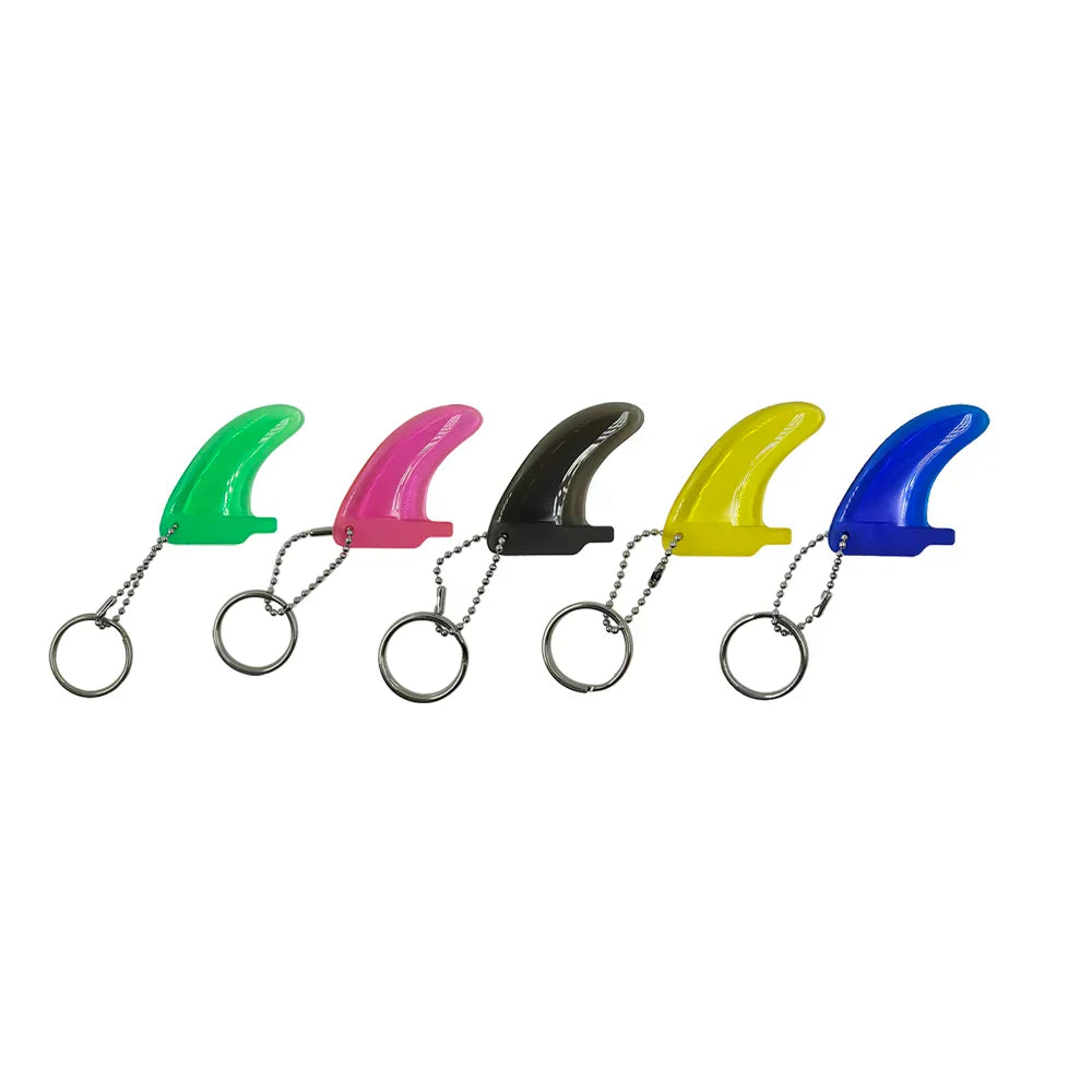 Key Chain Ring Clear Colorful Surf Fins Key
