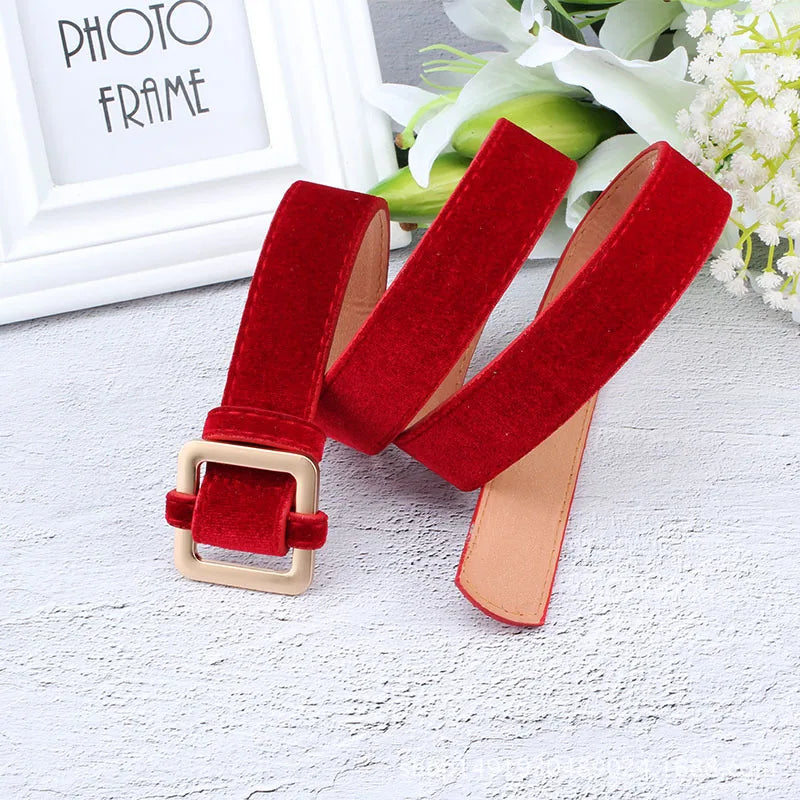 Velvet Sweater Accessories for Women's Belt Dresses with