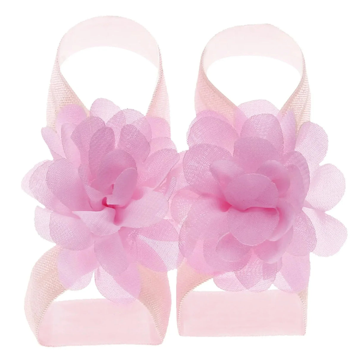 Cute Flower Chiffon Baby Sandals Soft Breathable Solid