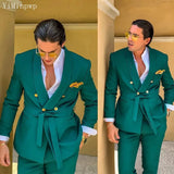 Designer Green Suits for Men 2 Piece Blazer