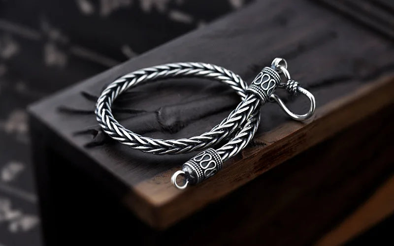 BOCAI S925 Sterling Silver Bracelet for Men and