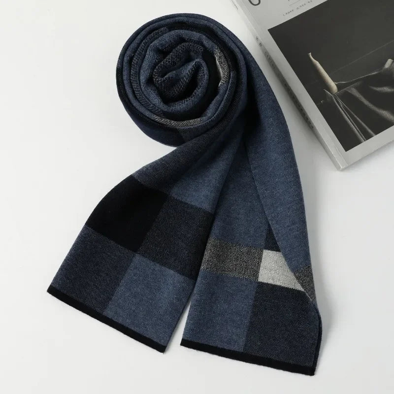 High Quality Pure 100 Wool Men Scarf Soft