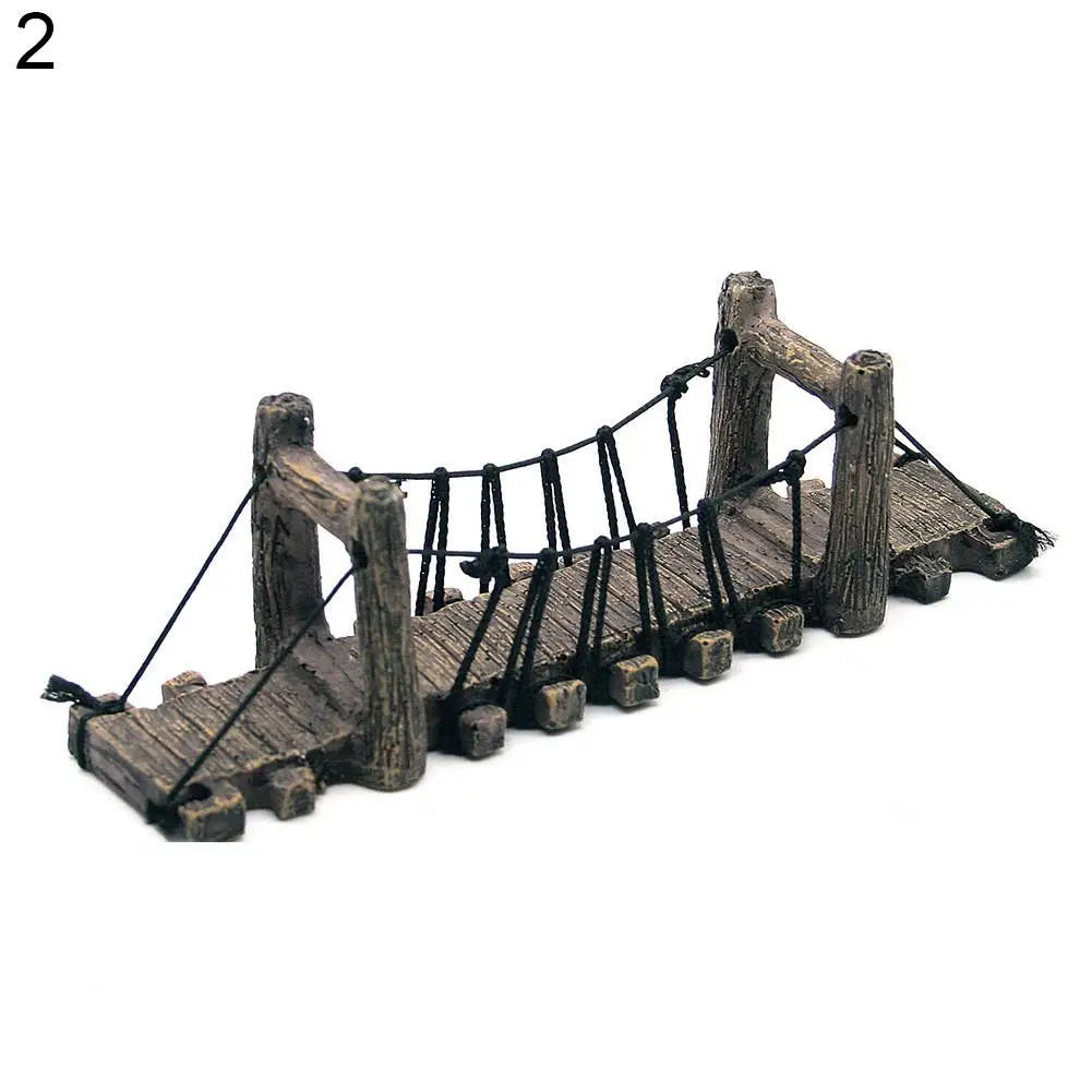 Fake Aquarium Water Bridge Ornament Fish Tank Synthetic