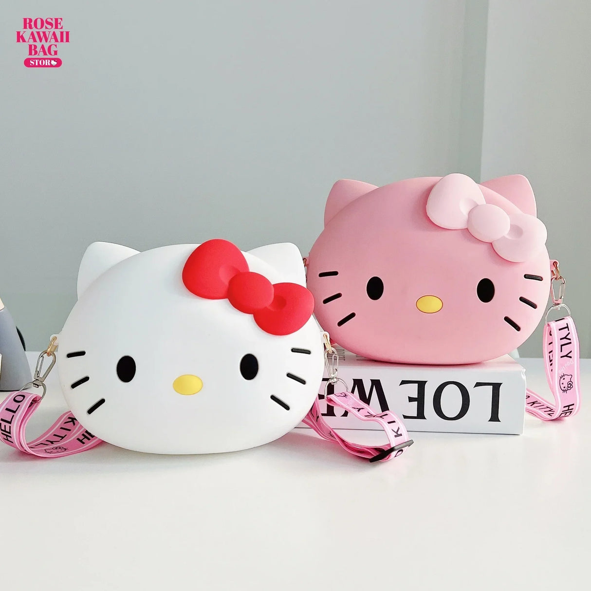 Hello Kitty Bag Kawaii Cartoon Shoulder Bag Silicone