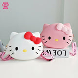 Hello Kitty Bag Kawaii Cartoon Shoulder Bag Silicone